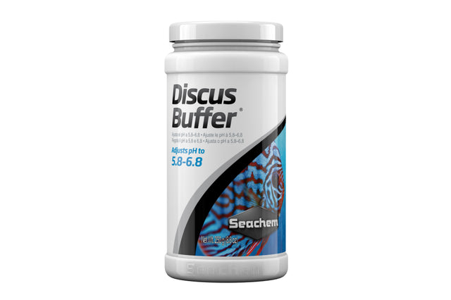 Seachem Discus Buffer 250g - Water conditioner for ideal low pH and soft water for healthy discus fish.