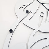 Large white wall art featuring a Monstera deliciosa leaf design, perfect for indoor and outdoor decor.