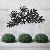 Large black Manuka branch wall art made from durable Aluminium Composite, ideal for enhancing indoor or outdoor spaces.