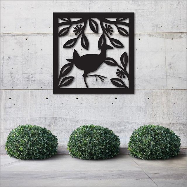 Large square wall art featuring a vibrant Pukeko on black background, perfect for indoor or outdoor Kiwiana decor.