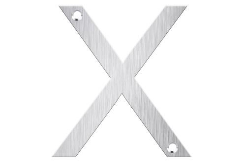 Sleek brushed stainless steel letterbox number, 80mm tall, customizable A-Z and 0-9 for modern curb appeal.