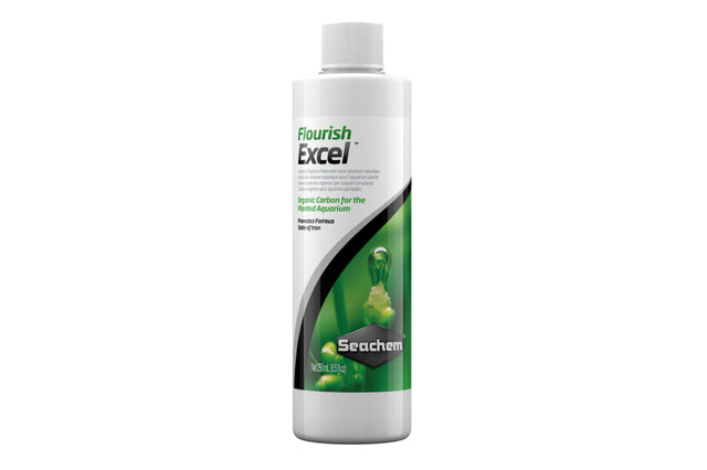 Flourish Excel 250mL - A liquid fertilizer providing organic carbon and iron for thriving aquatic plants in freshwater and saltwater.