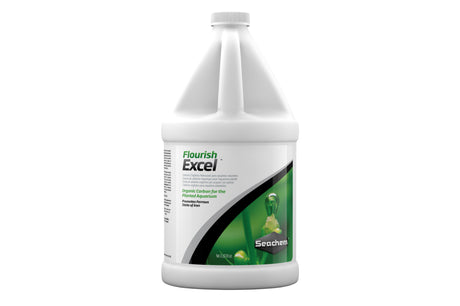 Flourish Excel 2L by Seachem provides bioavailable organic carbon for vibrant aquatic plant growth in aquariums.