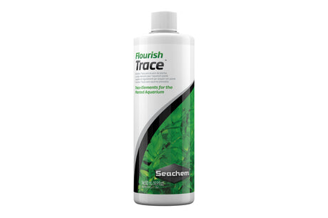 Flourish Trace 250mL by Seachem, a liquid fertilizer enhancing aquatic plant growth with essential trace elements.