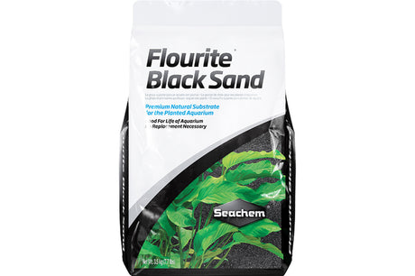 Fluorite Sand Black 3.5kg by Seachem, premium porous clay gravel substrate for vibrant, healthy planted aquariums.