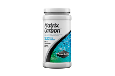 Matrix Carbon 250mL from Seachem, spherical activated carbon for optimal filtration, low ash, and phosphate content.