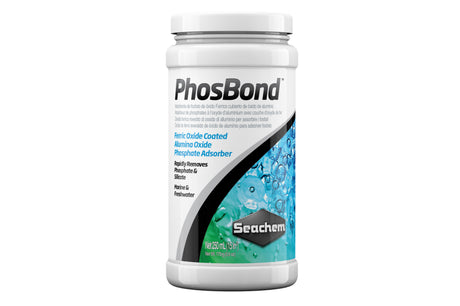 Aquatic Filter Seachem PhosBond 250ml, a phosphate remover for freshwater and saltwater aquariums using advanced ferric oxide technology.