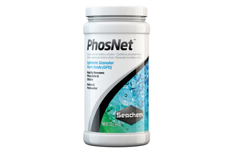 PhosNet 125g from Seachem, an effective phosphate remover for pristine aquarium water and vibrant aquatic life.