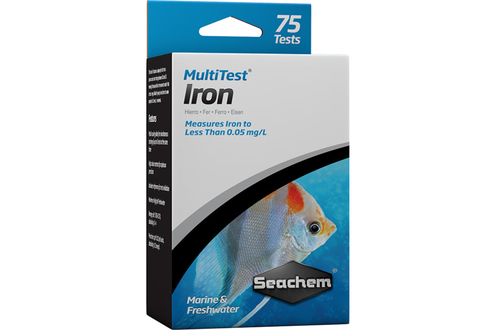 Aquatic Water Testing Seachem Multitest - Iron kit for precise iron measurement in freshwater and marine environments.