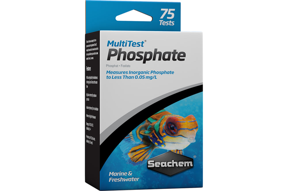 Seachem MultiTest - Phosphate kit for accurate phosphate measurement in aquatic ecosystems, supports 6 simultaneous tests.