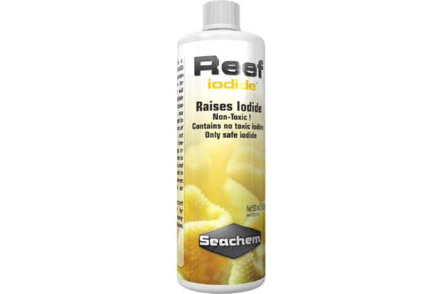 Premium iodide supplement for reef aquariums, promoting coral growth and vitality with easy dosage and pure formulation.