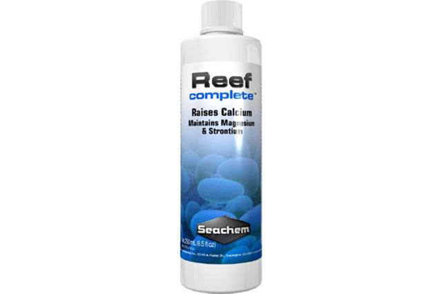 Reef Complete 250mL by Seachem, a premium supplement for vibrant coral growth and optimal reef tank health.