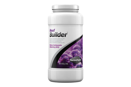 Seachem Reef Builder 600g, a coral calcium supplement to enhance marine tank health and promote vibrant coral growth.