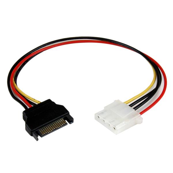 30cm SATA to Molex LP4 power cable adapter, enabling connection of Molex devices to SATA power with reliable performance.