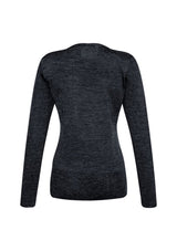 Ladies Milano Pullover in charcoal, size L, featuring wool blend, ribbed details, and a stylish, cozy fit for everyday wear.