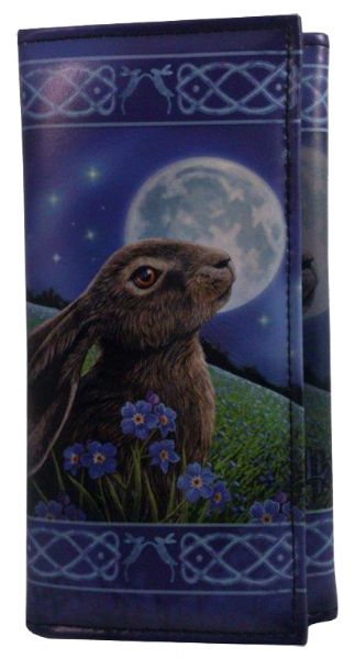 Moon Gazing Hare Wallet featuring a magical hare under a moonlit sky, blending artful design with practical storage.