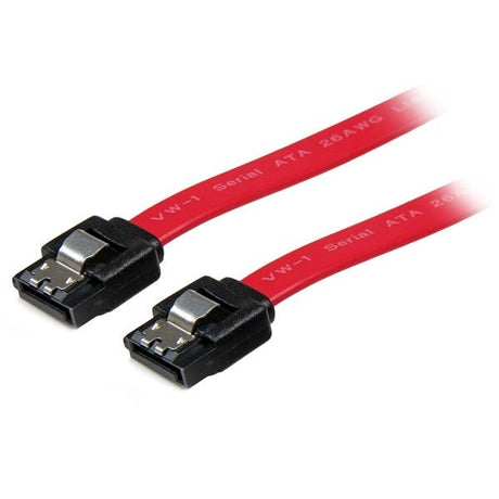 15cm Latching SATA Cable with dual 7-pin connectors, supporting 6Gbps for stable, high-speed data transfer and organization.