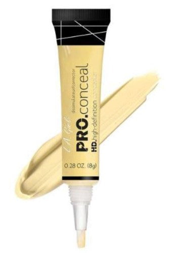 Light yellow concealer for brightening under-eyes, offering opaque, crease-resistant coverage for an even skin tone.