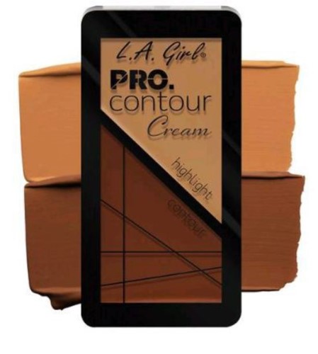 LA Girl Pro Contour Cream in Medium-Deep, featuring creamy shades for easy contouring and a natural finish.