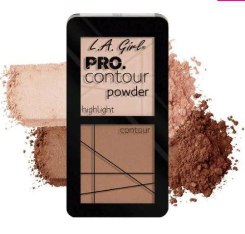 LA Girl Pro Contour Powder in Fair, featuring buttery shades for seamless blending and a natural finish, perfect for any look.