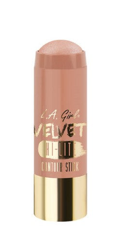 LA Girl Velvet Hi-Lite Stick in Luminous, a creamy highlighter for a radiant glow and seamless blending on all skin tones.