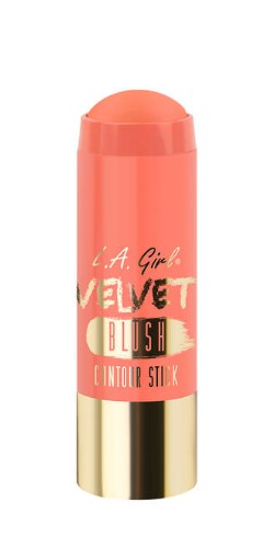 LA Girl Velvet Blush Stick in Snuggle offers a creamy, buildable formula for a radiant flush and seamless blend.