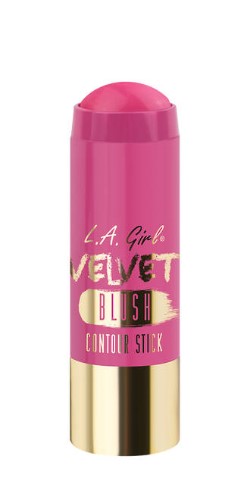 LA Girl Velvet Blush Stick in Pompom, featuring a soft, velvety finish for radiant, hydrated cheeks.