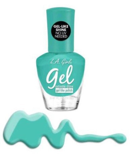 LA Girl Gel Extreme Shine Nail Polish in Persuade, a gel-like formula offering vibrant color and high-shine finish.