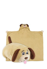 Soft plush dog that transforms into a cozy 36"x47" blanket, perfect for cuddles, playtime, and adventures.