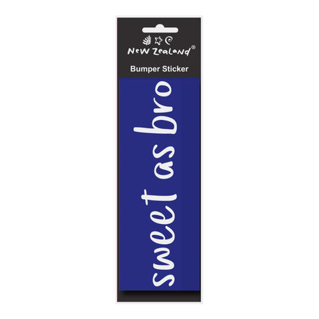 Vibrant 'Sweet As' bumper sticker, 7.5x20cm, perfect New Zealand souvenir, durable and weather-resistant.