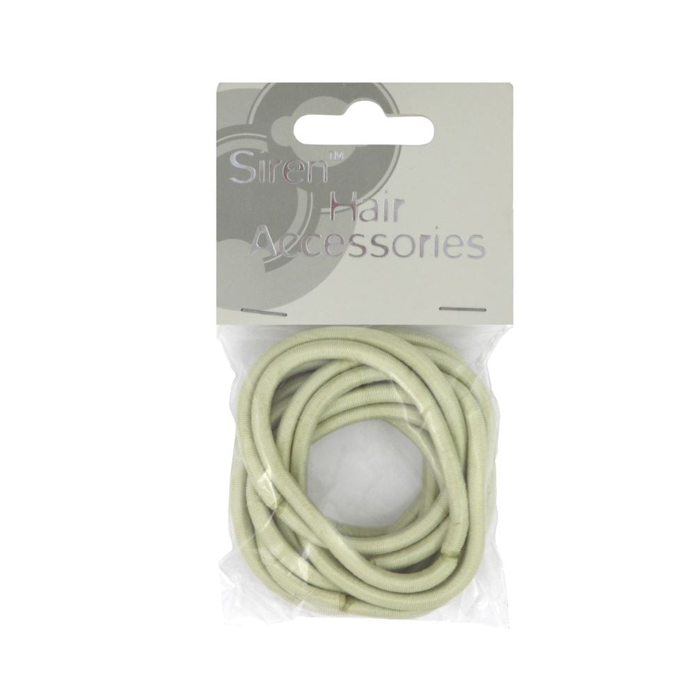 Premium blonde hair elastics, 4.5mm, 12-pack; durable, discreet, perfect for all hairstyles and occasions.