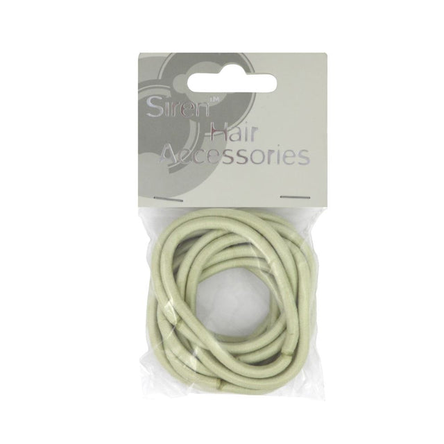 Premium blonde hair elastics, 4.5mm, 12-pack; durable, discreet, perfect for all hairstyles and occasions.