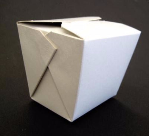 Stylish 8oz white noodle boxes with poly-lined interior, perfect for party favors or food at events, sold in 25 units.