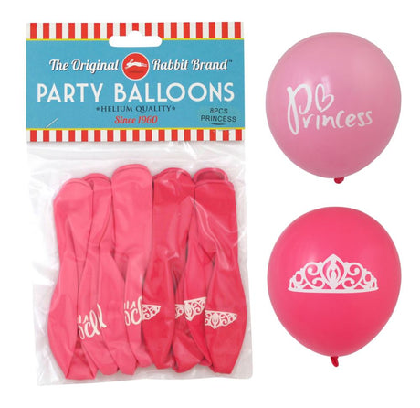 Colorful 27.5cm helium quality balloons featuring princess designs, perfect for themed birthday parties and celebrations.