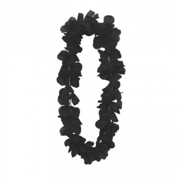 Premium black Hawaiian flower lei, 1.4m long, perfect for festive occasions, keepsakes, and adding an island vibe.