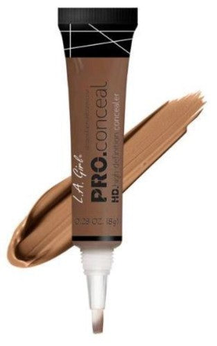 LA Girl Pro Concealer in Chestnut offers creamy, long-lasting coverage for dark circles and imperfections, perfect for all skin types.