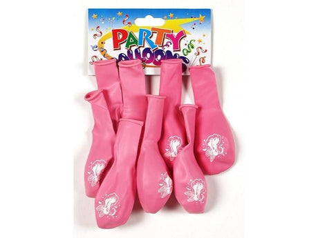 Fairy-themed printed balloons, 27.5 cm, suitable for helium or air; perfect for kids' parties and magical celebrations.