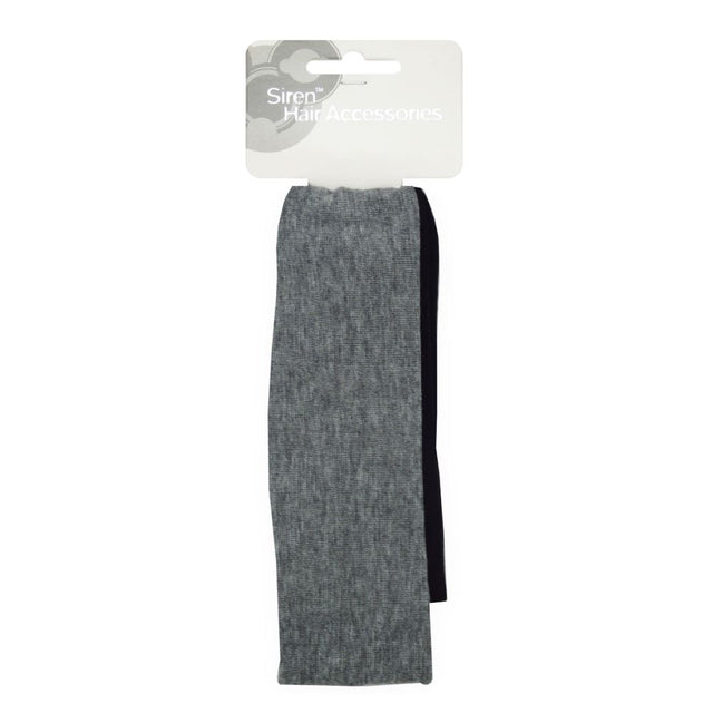 Chic black and grey hair band set for stylishly securing hair, perfect for any occasion or outfit.
