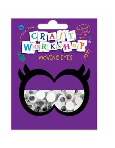 Craft Wiggling Eyes - 100 black and white 10mm movable eyes, perfect for adding charm to various craft projects.