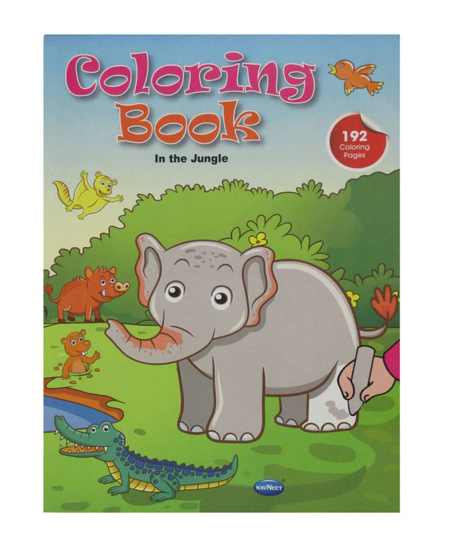 Vibrant jungle-themed colouring book with 144 detailed illustrations for stress relief and creativity, now at clearance price.