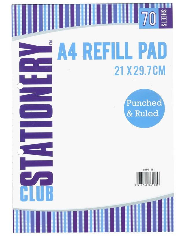 A4 refill pad with 70 smooth sheets, ideal for organizing notes and thoughts, now available at a clearance price.
