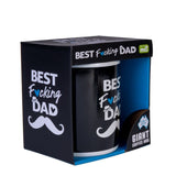 Giant ceramic mug with 'Best F*cking Dad' decal, holds 900 ml, perfect for coffee lovers and quirky dads.