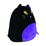 Plush black cat cushion measuring 25cm, crafted from soft velour for ultimate comfort and charm. Perfect for snuggling!