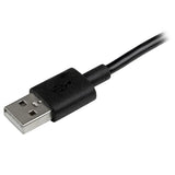 Black 1m 2-in-1 cable with Apple Lightning and Micro USB connectors for versatile charging and syncing of devices.