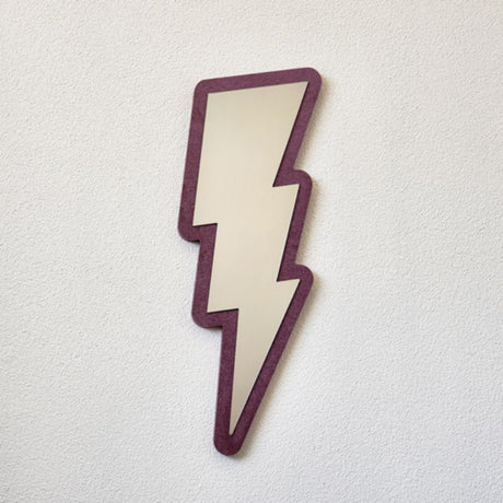 Chic 56cm mirror with a lightning bolt design, made from Valchromat, perfect for modern decor and easy wall mounting.