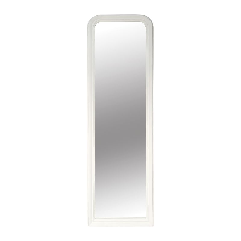 Elegant cream cheval mirror measuring 1.7m x 0.5m, perfect for brightening and enhancing any living space.