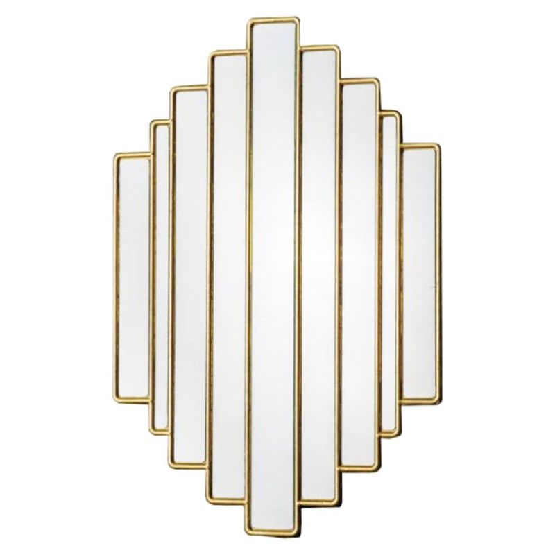 Elegant gold DECO MIRROR (80 x 51.5cm) enhances decor with a luxurious frame, perfect for any room or style.