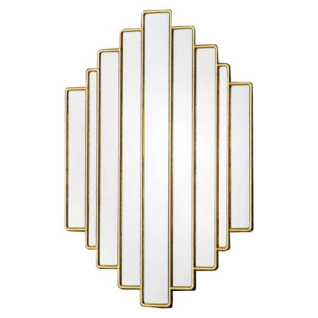 Elegant gold DECO MIRROR (80 x 51.5cm) enhances decor with a luxurious frame, perfect for any room or style.