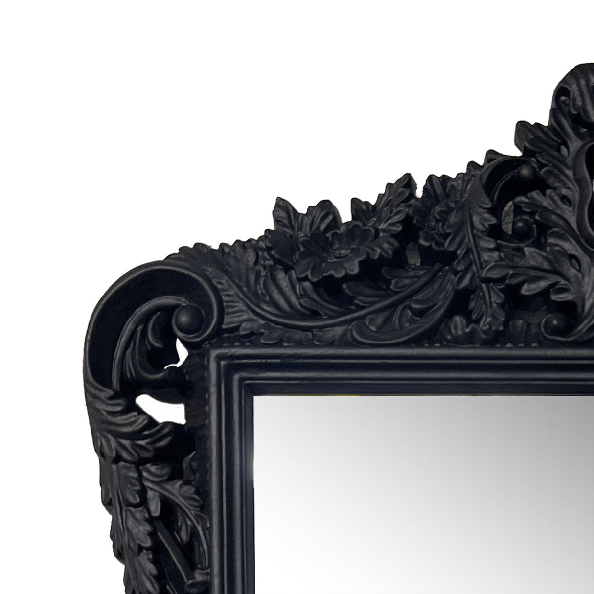 Elegant Trelise Bevelled Mirror with a vintage chalk paint finish, measuring 1060 x 740mm, perfect for enhancing decor.