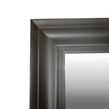 Handcrafted matt black wooden mirror, 1.6m x 60cm, combining modern elegance with functionality for any room.